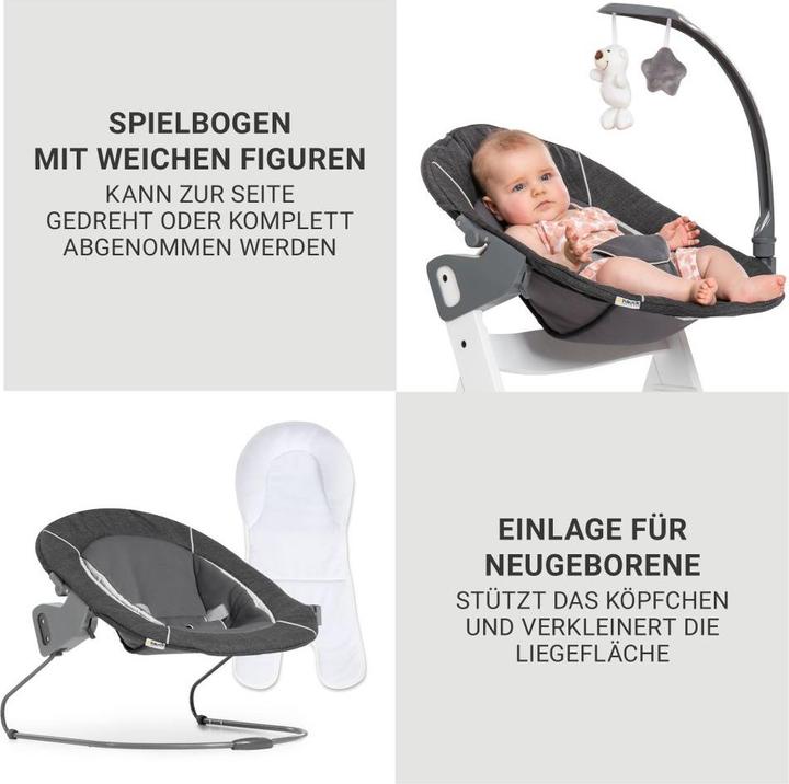 Image du produit Hauck Chaise haute Beta Plus Dark Grey 5-pièces Newborn Set - Chaise haute (Chaise haute)