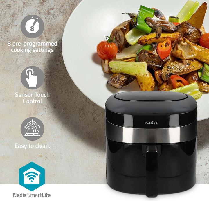 Immagine prodotto Nedis Friggitrice ad aria calda SmartLife Wi-Fi | 7,2 l | Timer: 240 min | Numero di programmi