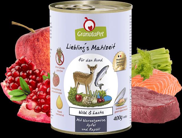 Immagine prodotto Granatapet Pasto preferito Selvaggina e salmone (Adulto, 1 pz., 400 g)