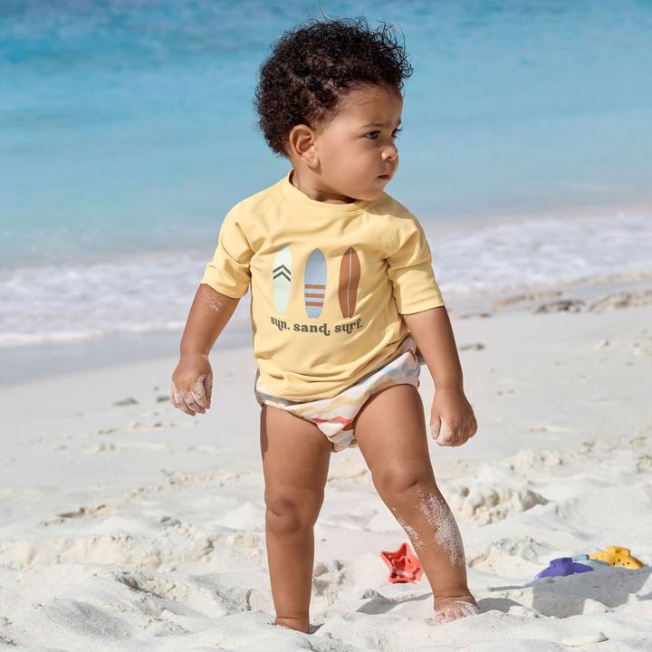 Actual product image Lässig Baby-Bademode Bade-Shirt LSF Short Sleeve Rashguard - Surfboards (80)