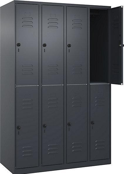 Image du produit C+P CP Vestiaire Classic Plus gris anthracite 080300-40-S10010, 8 casiers 120,0 x 50,0 x 185,0 cm (120 cm, 185 cm)