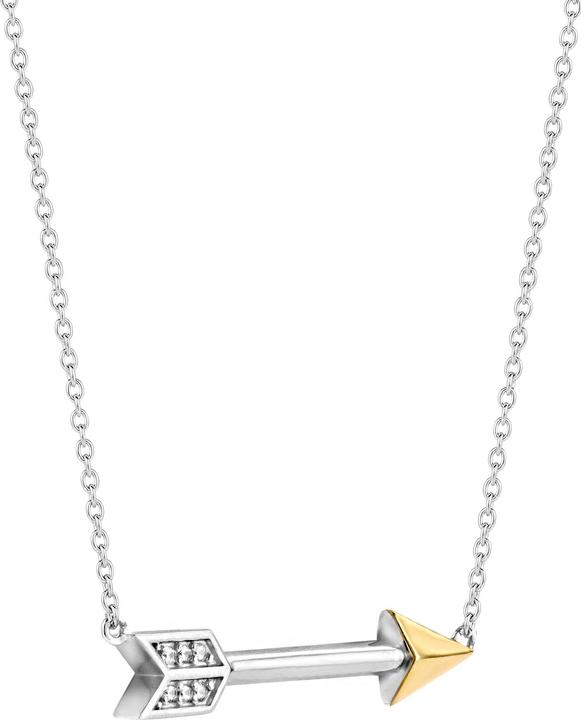 Ti Sento Milano Collier Pfeil mit Zirkonia bicolor vergoldet 3951ZY/42 (925er Silber, 48 cm)