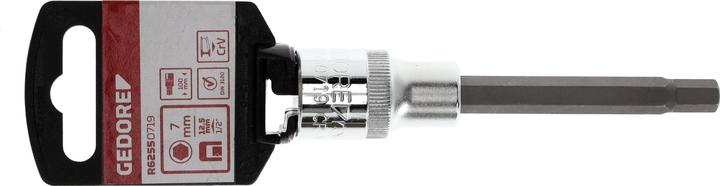 Actual product image Gedore Red red R62550719 Screwdriver bit 1/2" 7 mm length 100 mm (7 mm)