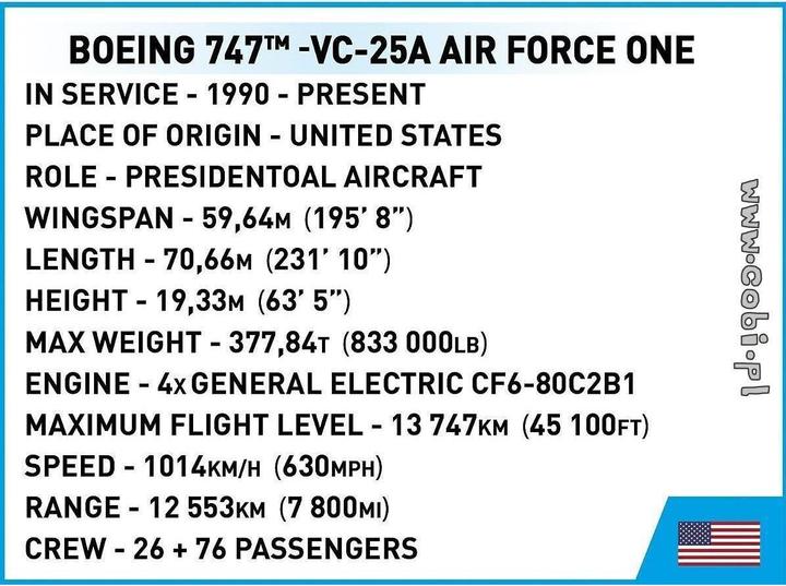 Produktbild Cobi Boeing 747 Air Force One