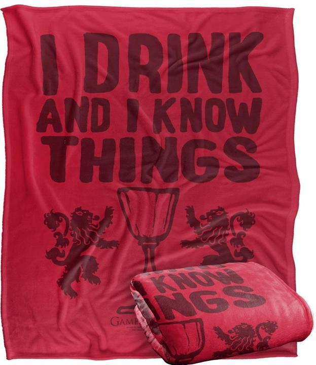 Actual product image Game of Thrones I Drink And I Know Thinga Blanket (152 x 127 cm)