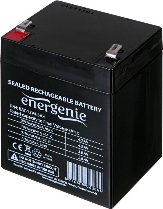 Gembird BAT-12V4.5AH - 12 V - 1 Stück(e) - Schwarz - 4500 mAh - 1,7 kg - 89 mm