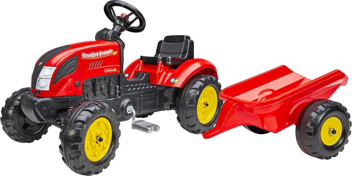 Falk Toys Tractor Garden Master Red With trailer 2/6