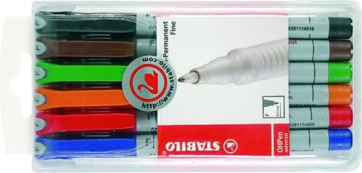 Image du produit STABILO Stylo universel OHPen soluble dans l'eau (Multicolore, 1 mm, 1 x)