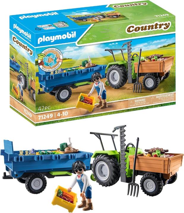 Produktbild Playmobil Traktor mit Anhänger (71249, Playmobil Country)
