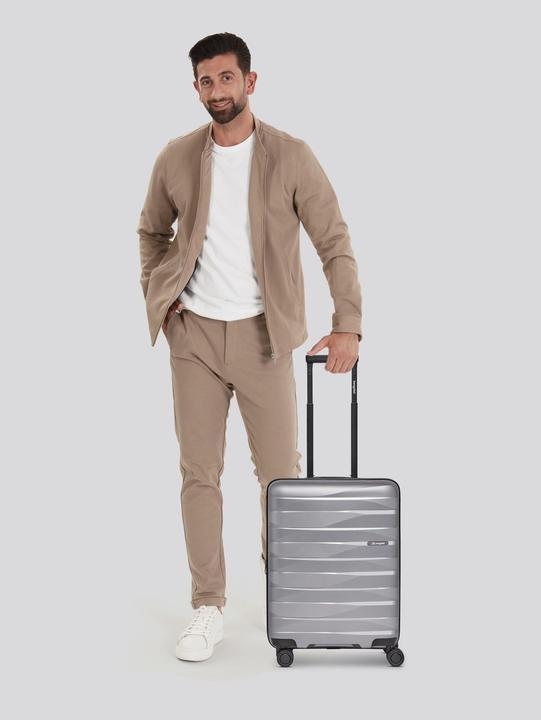 Immagine prodotto Bergpfeil Trolley da viaggio a 4 ruote per cabina S 55 cm con piega ad espansione (44 l, Bagaglio a mano (fino a 50 litri))
