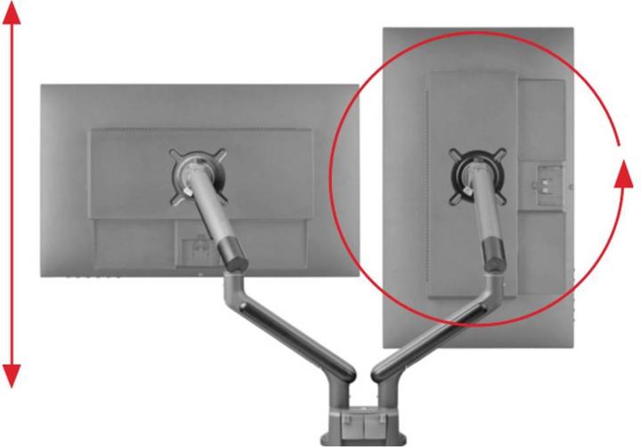 Immagine prodotto One for All Design del supporto per monitor doppio nero (Tavolo, 35")