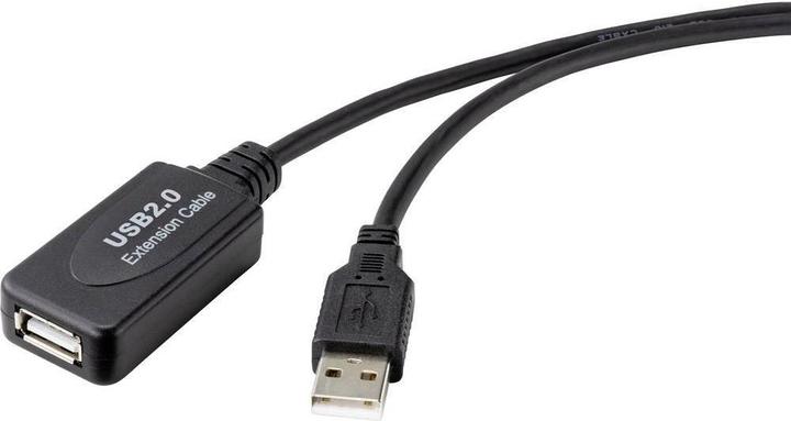 Actual product image Renkforce USB 2 active extension cable (10 m, USB 2.0, 0.50 W)