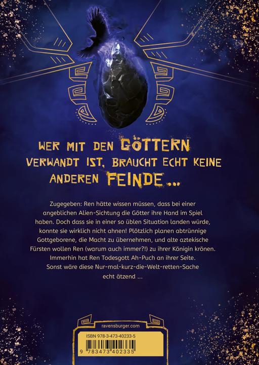 Actual product image Ravensburger Ren gegen die Götter, Band 1: Nachtkönigin (German, J. C. Cervantes, Catherine Orgass, Rick Riordan., Miriam Wasmus, Jann Kerntke, 2023)