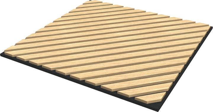 Produktbild neu.holz Akustik-Wandpaneel 4er Set Vang diagonal 1,44 m² Eichenoptik, hell ()