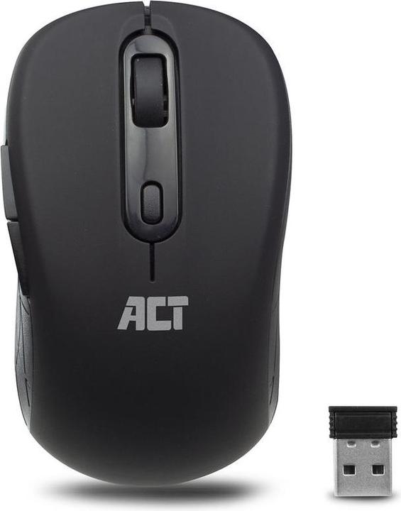 Produktbild Wireless Mouse, USB nano receiver, 1600 dpi, black (Kabellos)