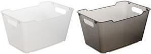 Produktbild keeeper Aufbewahrungsbox lotta, 6,0 Liter, crystal-grey elegante Wanne mit Tragegriffen, mit Oberflächens (6 l)