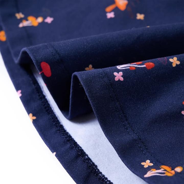 Actual product image VidaXL Children's dress navy blue 140,Material: 92 % cotton. 8 (140)