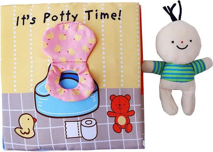 Actual product image Activity Board Toddler Baby Cloth Book Bath Potty Baby Book Toy 0-3 years old Educational Activity Book
