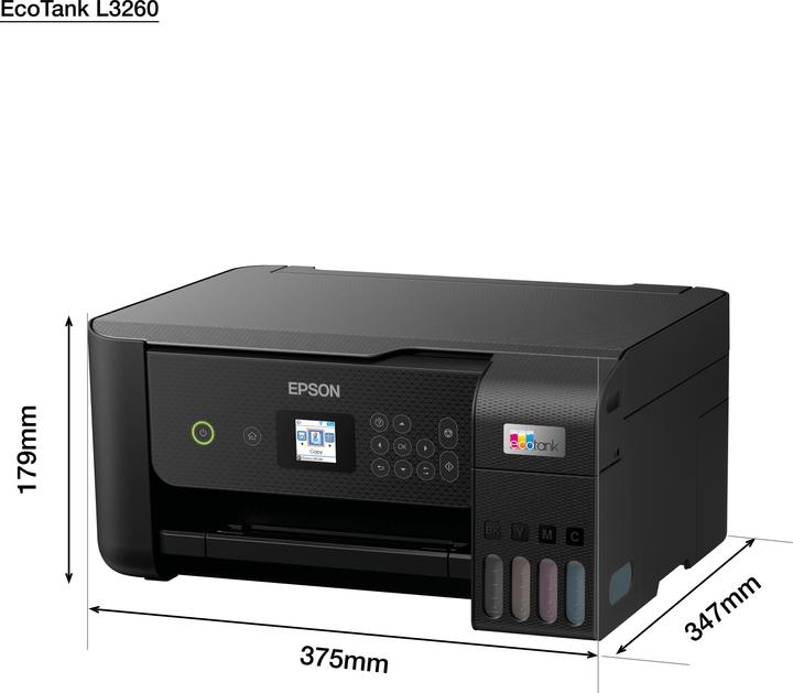 Produktbild Epson L3260 Tintenstrahl DPI WLAN (Tintenpatrone, Farbe)