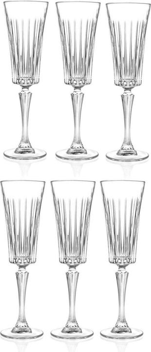 Actual product image Rcr Timeless Champagne Glass Set of 6 (21 cl, 6 Glasses, Champagne glasses)