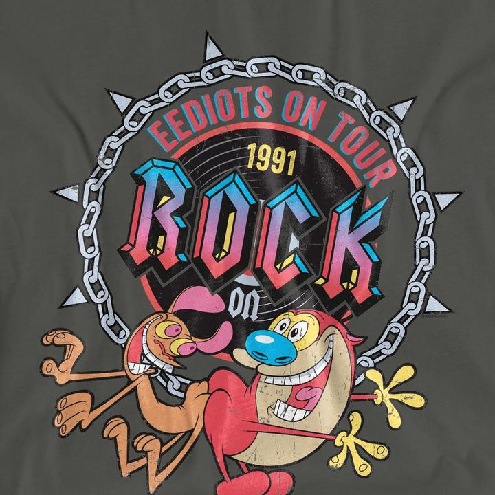 Actual product image Ren & Stimpy Unisex Adult Eediots On Tour T-Shirt (S)