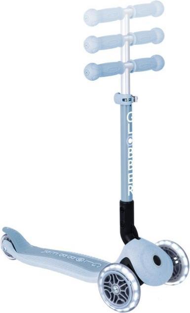 Globber JUNIOR FOLDABLE LIGHTS ECO blaubeere,mit Leuchtrolle