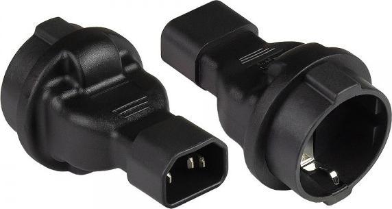 Actual product image Good Connections Power adapter IEC plug C14 (straight) to earth contact socket type F (CEE 7/3, straight), black