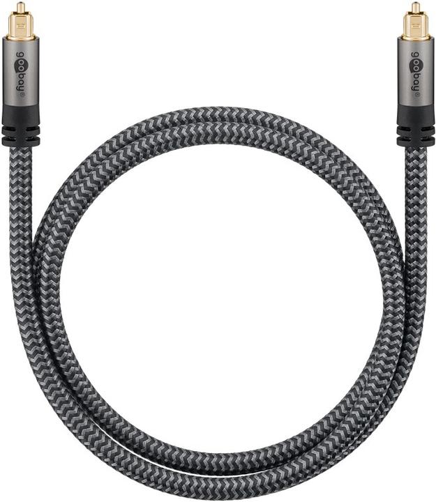 Produktbild Goobay TOSLINK-Kabel, 1 m, Sharkskin Grey (1 m, TOSLINK)