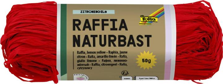 Produktbild Folia Bringmann Naturbast Raffia 50g Hochrot (Geschenkband)