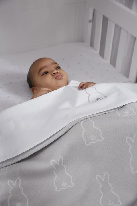 Image du produit Meyco X MmeKeizer Couverture bébé Rabbit silver 75x100 cm