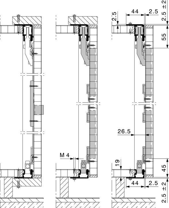 Actual product image HAWA Complete set folding sliding door hardware -Multifold 30, Inslide