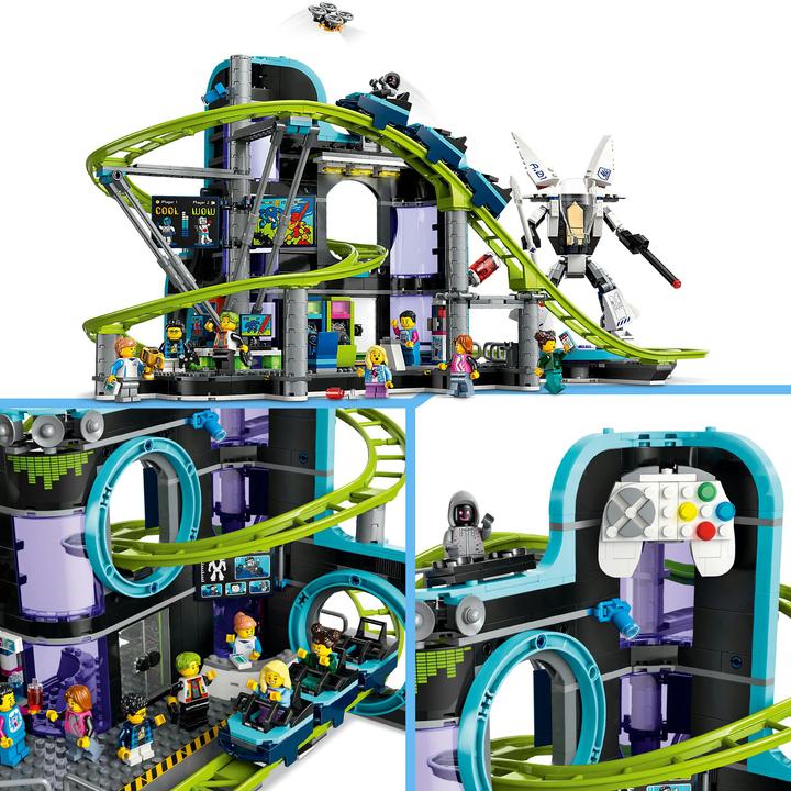 Produktbild LEGO Achterbahn mit Roboter-Mech (60421, LEGO City)