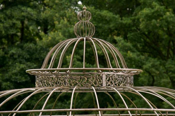 Immagine prodotto Swisshandel24 Gazebo di lusso Romantic rotondo 350 cm bronzo (350 cm, 350 cm)