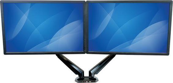 Image du produit StarTech Monture pour deux moniteurs avec 2 ports USB et passage audio intégrés (Tables, 30")