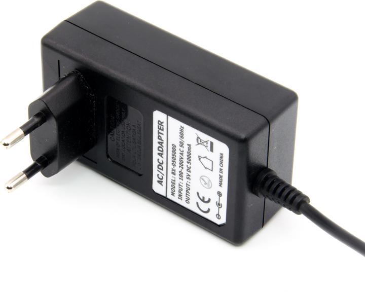 Actual product image Purecrea 5V DC 5000mA Plug-in power supply AC/DC adapter 5.5mm/2.1mm plug