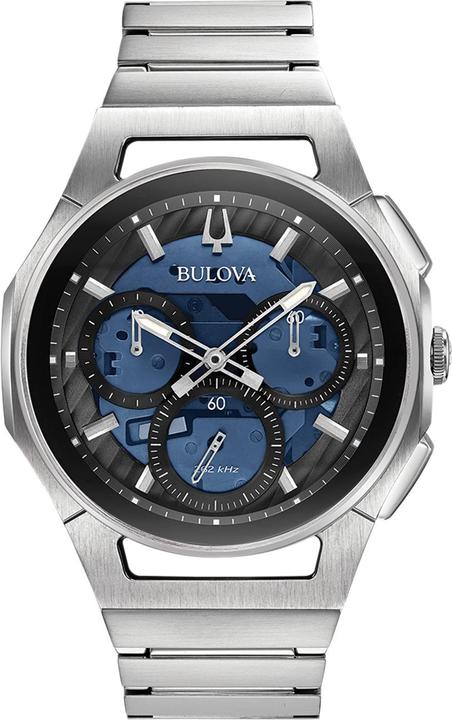Produktbild Bulova CURV 96A205 Horloge - Staal - Zilverkleurig - 41 mm (Chronograph, 44 mm)