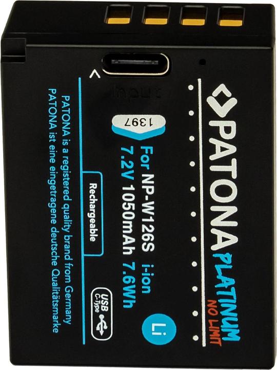 Image du produit Patona Platine USB-C Fujifilm NP-W126S (Batterie de l'appareil photo)