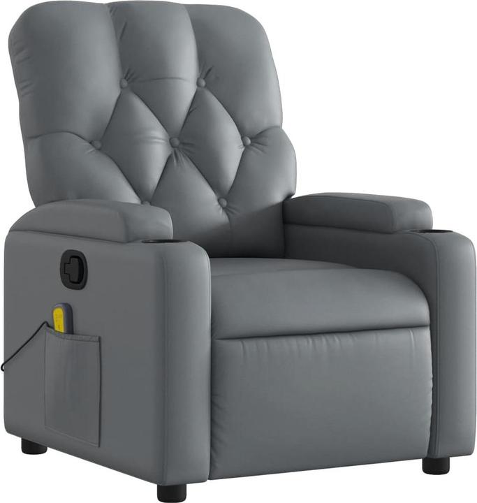Produktbild VidaXL Massagesessel Grau Kunstleder,Farbe: Grau,Material