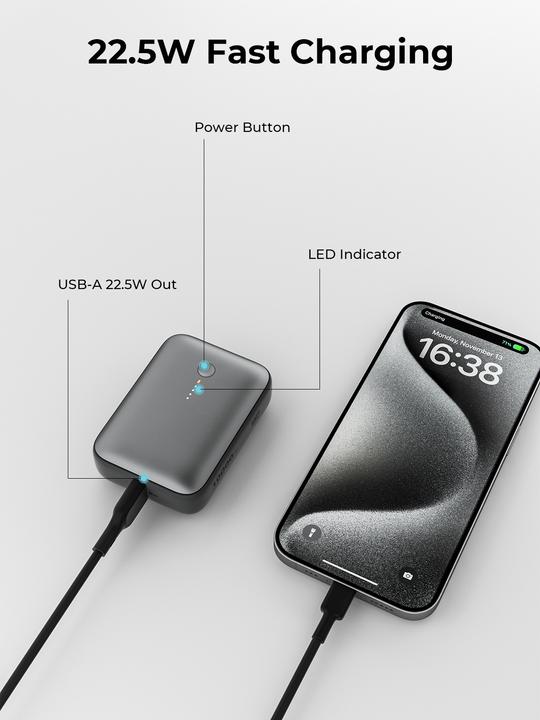 Productafbeelding Aukey Spark Mini (10000 mAh, 20 W, 37 Wh)