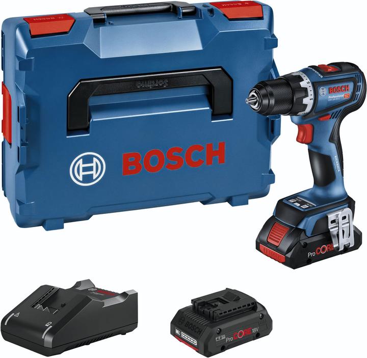 Akku-Bohrschrauber GSR 18V-90 C, Ladegerät, 2 Akkus, 1/1 L-BOXX-Einlage, Koffer
