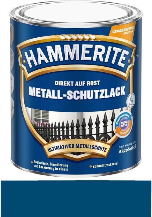 Produktbild Hammerite Metall-Schutzlack Hochglanz (250 ml, Blau)