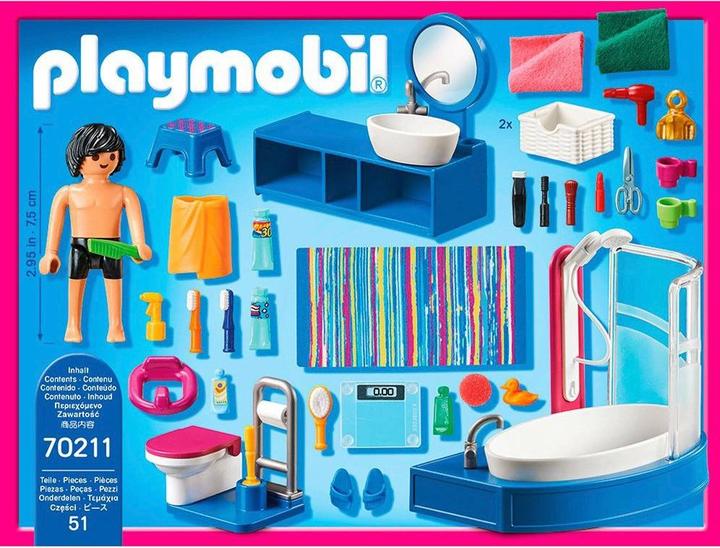 Produktbild Playmobil Badezimmer (70211, Playmobil Dollhouse)