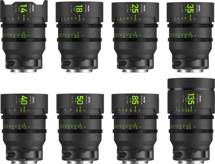 Produktbild Nisi ATHENA PRIME Full Frame Cinema Lens Kit 14mm 18mm 25mm 35mm 40mm 50mm 85mm 135mm + Case (E Mount)