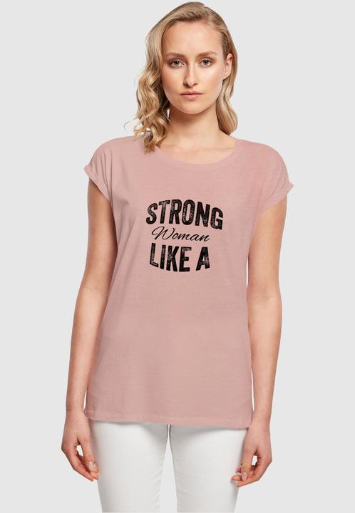 Produktbild Merchcode Ladies WD - Strong Like A Woman Extended Shoulder Tee - 113565 (XL)