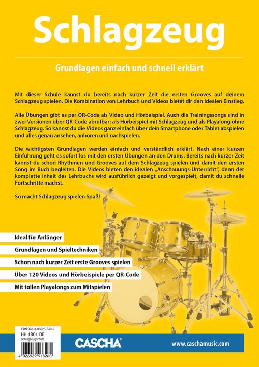 Immagine prodotto Schlagzeug - Schnell und einfach lernen + DVD (Tedesco, Cascha, 2016)