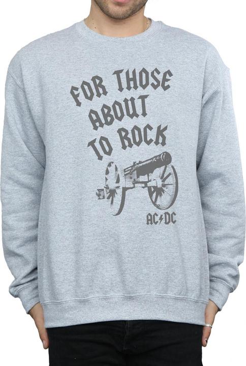 Produktbild AC/DC Mens For Those About To Rock Cannon Sweatshirt aus Baumwolle (XL)