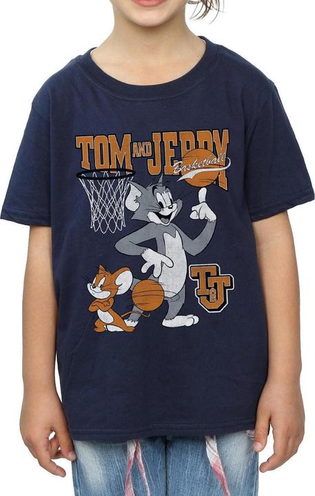Actual product image Tom & Jerry Girls Spinning Basketball Cotton T-Shirt (116)