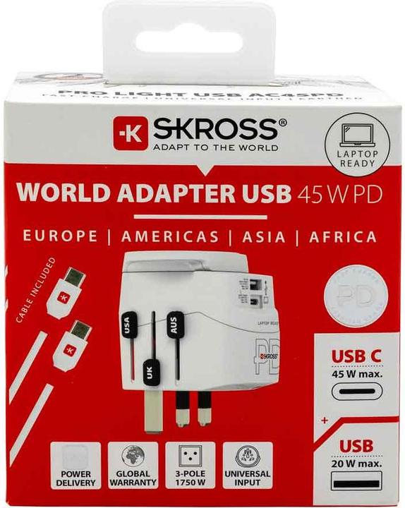 Image du produit Skross PRO Light USB AC45PD World