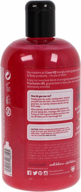 Produktbild I Love... Raspberry & Blackberry Bubble Bath & Shower Cream 500ml (500 ml)