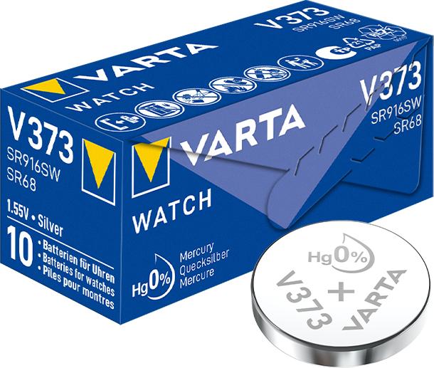 Actual product image Varta V373 / SR916SW - 10 button cells (10 pcs., V373, SR68, 28 mAh)